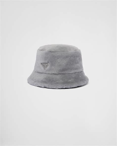 grey prada beanie|xxl Prada bucket hat.